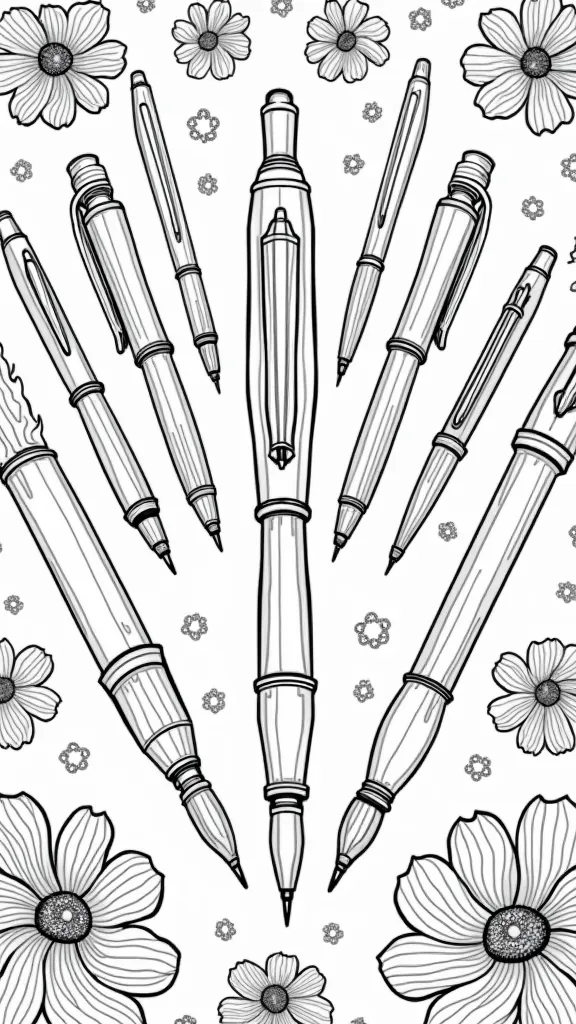 pen coloring pages